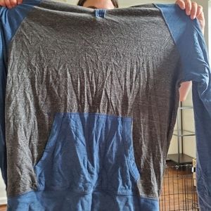 Baseball tee with hood